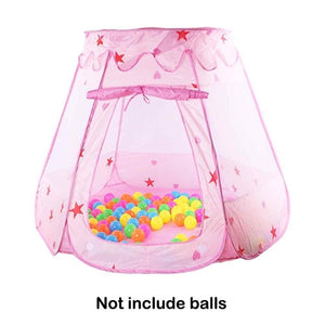 Play House Indoor and Outdoor Easy Folding Ocean Ball Pool Pit Game Tent Play Hut Girls Garden Playhouse Kids Children Toy Tent