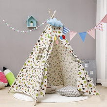 Load image into Gallery viewer, 1.35m Large Teepee Children&#39;s Tent Cotton Canvas Kids Tent Children House Wigwam Game House India Triangle Tent Room Decoration
